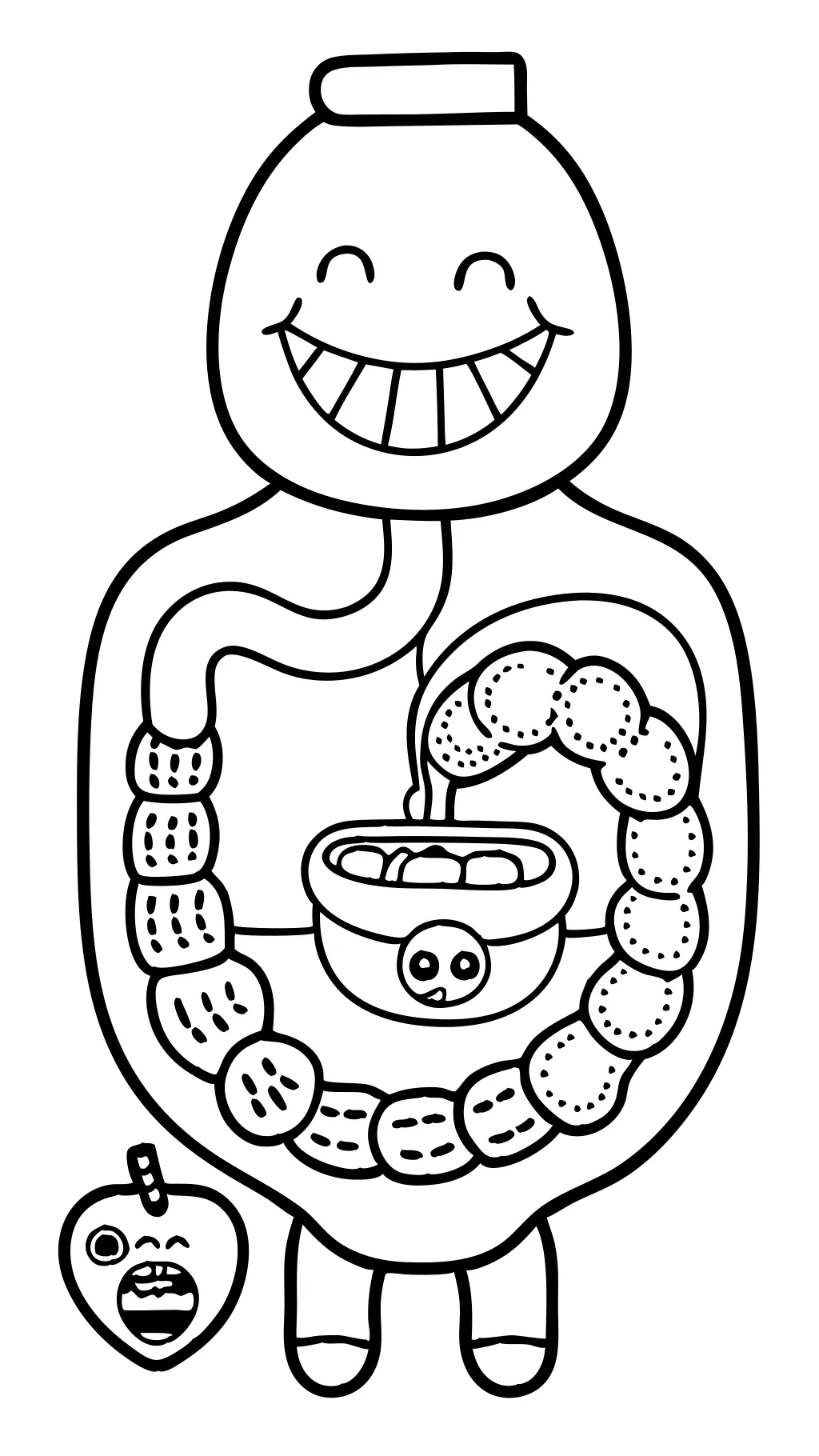 digestive coloring page